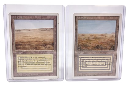 MTG: Revised "Savannah" & "Scrubland" cards.