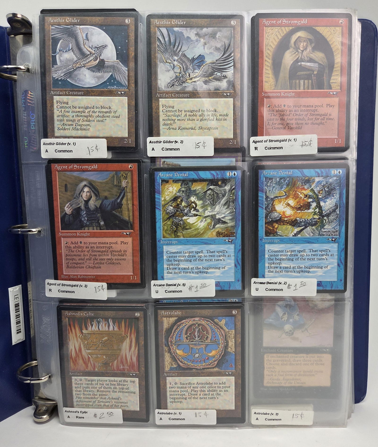 Binder of MTG: Alliances cards (1 of 5)