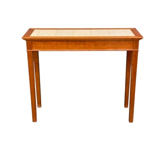 ShackletonThomas tile topped cherry sofa table.