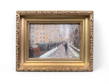 Joseph P. Grieco, "Central Park South Winter," O/B