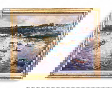 William Woodward, "Pleasures of the Harbor," O/C.