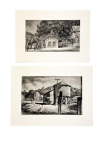 2 Armin Landeck Etchings.
