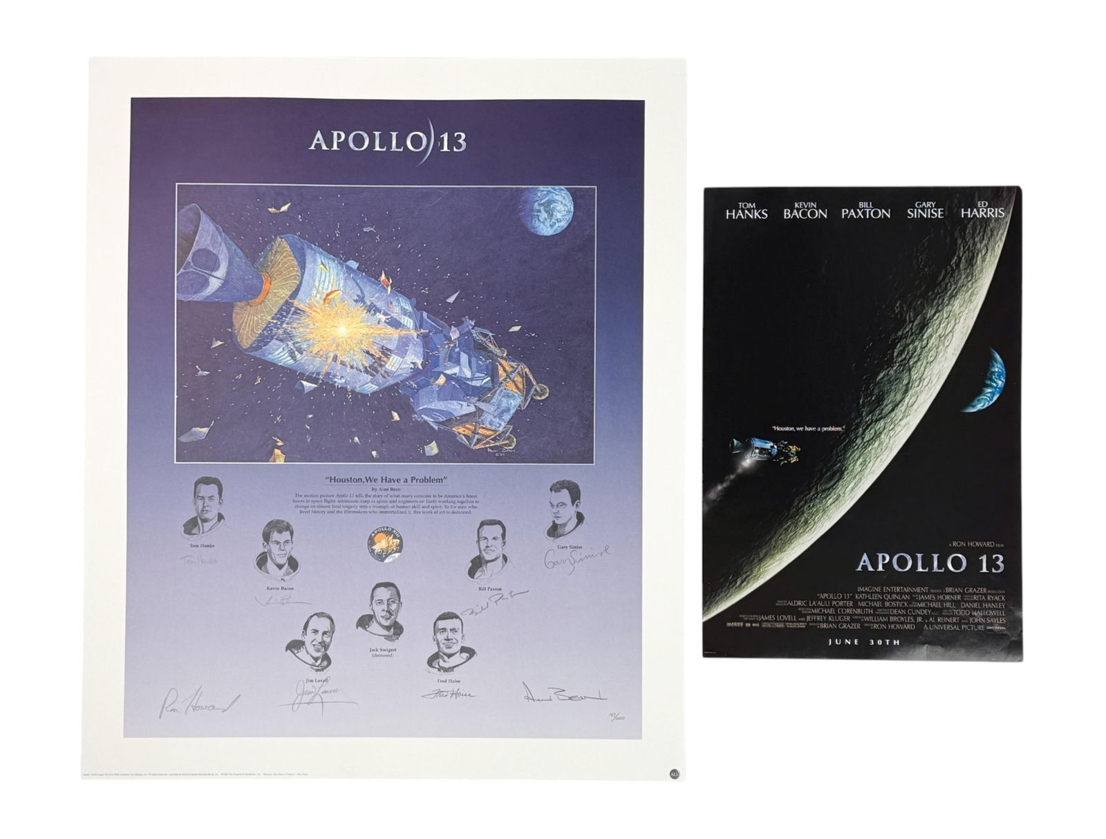 Bean, "Houston, We Have A Problem," 1995, Litho. (1 of 11)