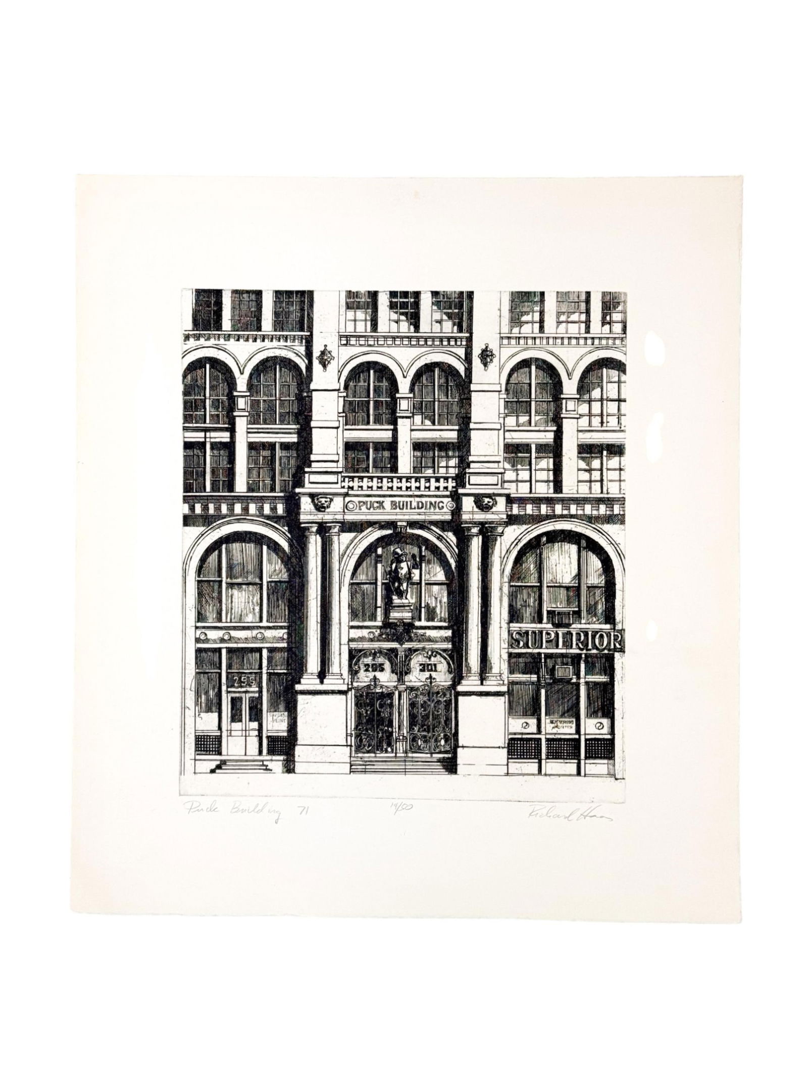 Haas, "Puck Building," 1971, Etching. (1 of 4)