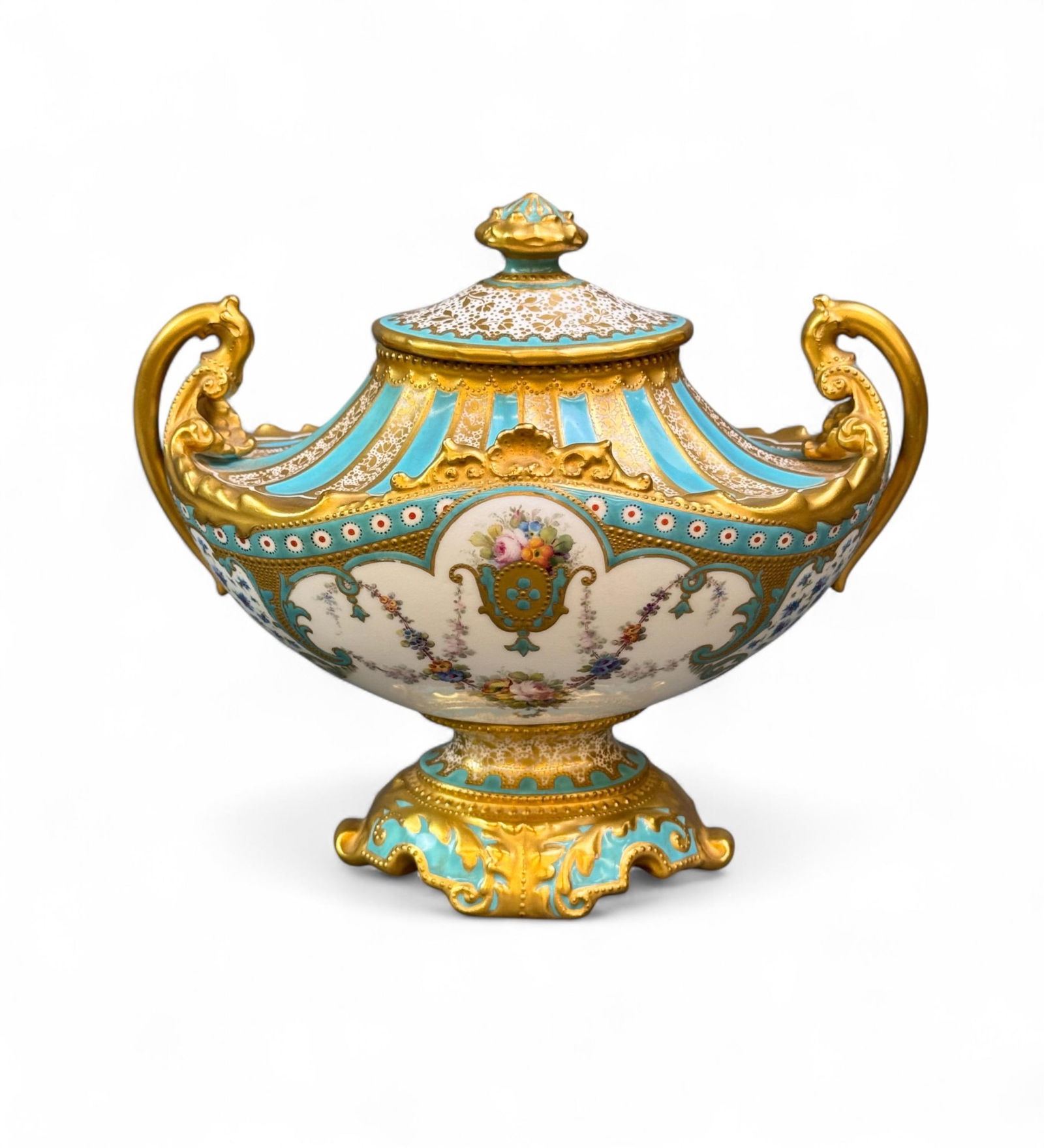 Royal Crown Derby vase and cover. (1 of 3)