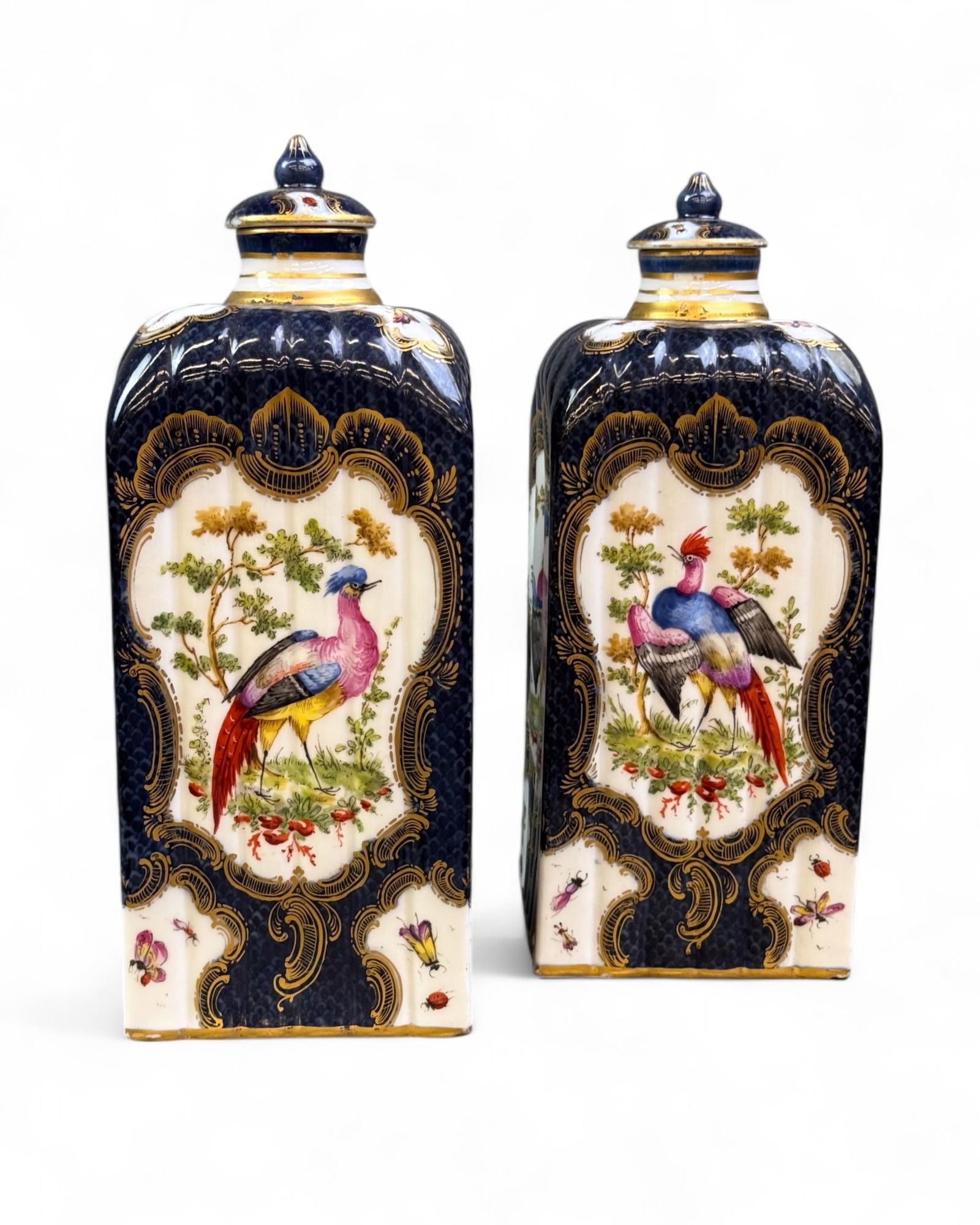2 European lidded vases. (1 of 4)
