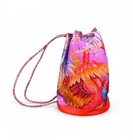Hermes "Flamingo Party" bucket bag.