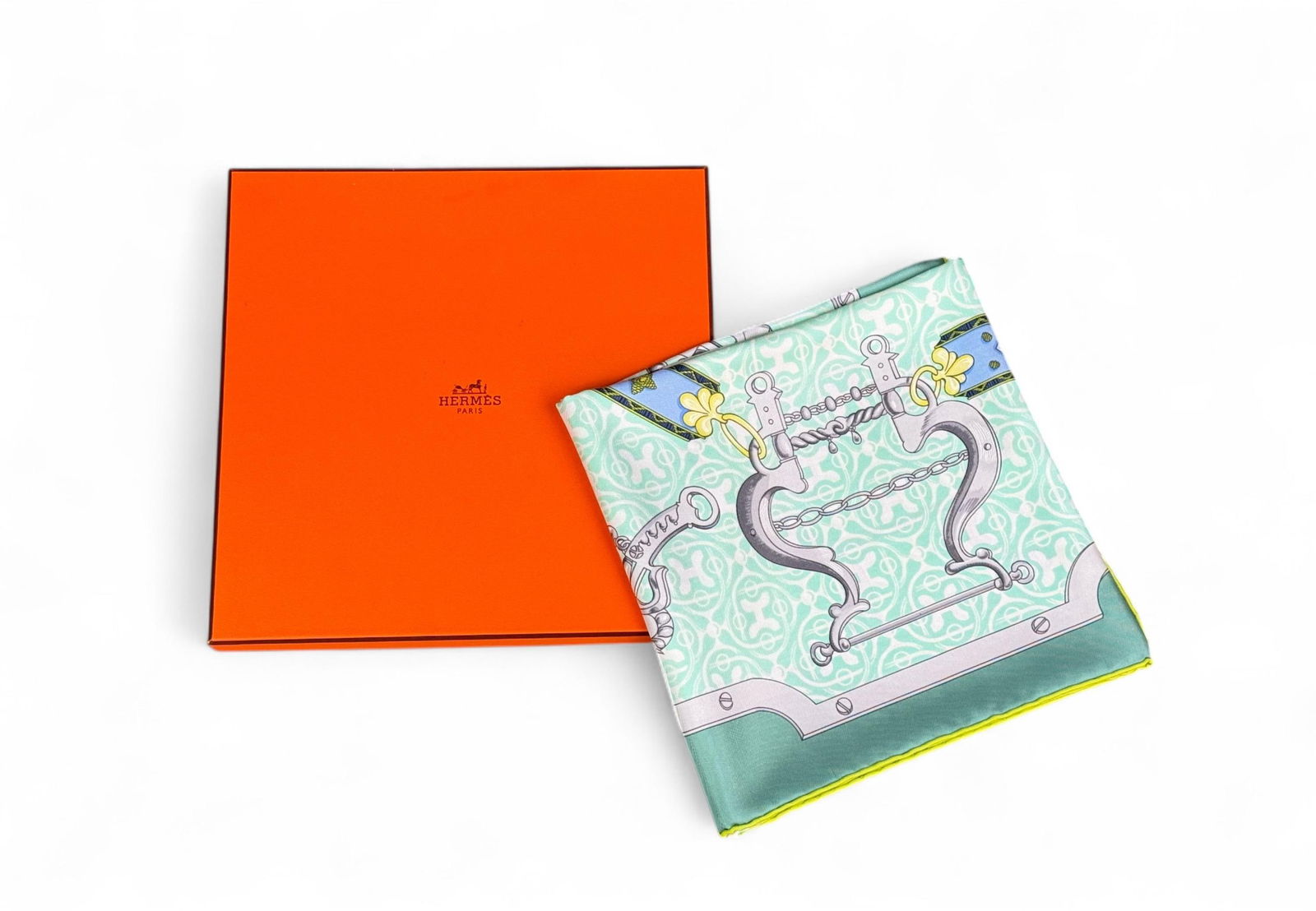 Hermes "Mors et Gourmettes Remix" scarf. (1 of 5)