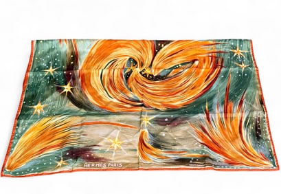 Hermes "Feux Du Ciel" scarf.