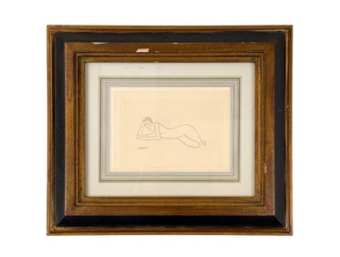 Modigliani, "Reclining Nude," c. 1917, Etching.