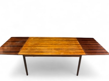 Danish Modern Randers rosewood draw leaf table.
