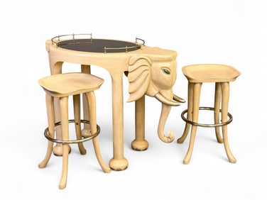 Marge Carson, Elephant bar and stools.