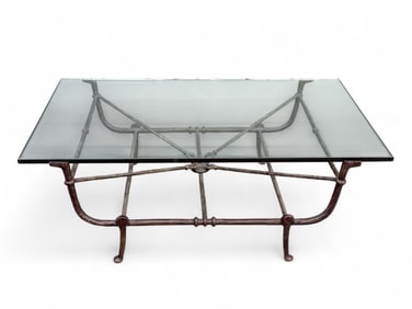 After Giacometti C.Chodoff bronze coffee table.
