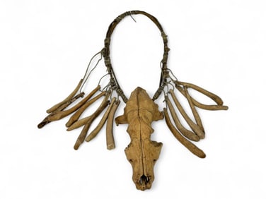 Native American skull necklace, 20th c.