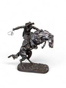 After Remington, "Bronco Buster," Bronze.