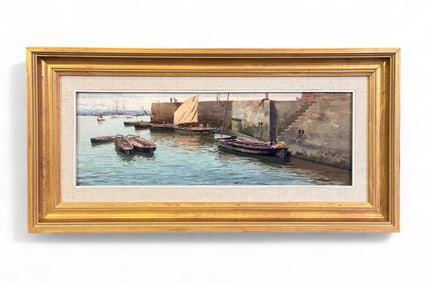 Juan Martinez Abades, Pier scene, O/C.