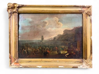 European school, Coastal landscape, O/C.