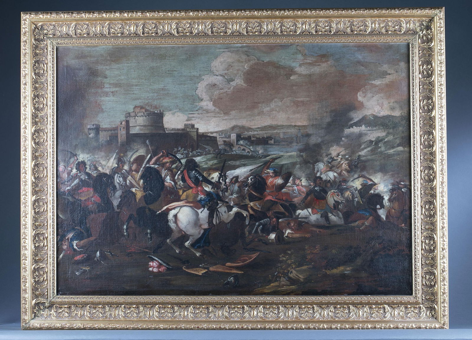 Italian School, Battle scene, O/C, 17th c. (1 of 4)
