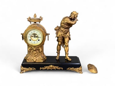 New Haven figural Gladiator mantle clock.