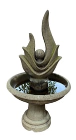 Massarelli concrete Petal Point fountain.