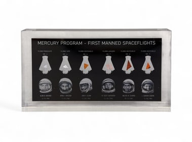 Mercury program flown artifacts.