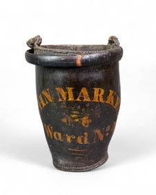 Leather fire bucket.