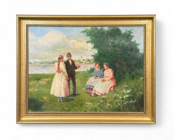 Vilmos Nagy, Family scene, O/C.