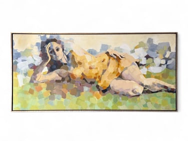Roseann Mignone, Reclining Woman, 1970, O/C.