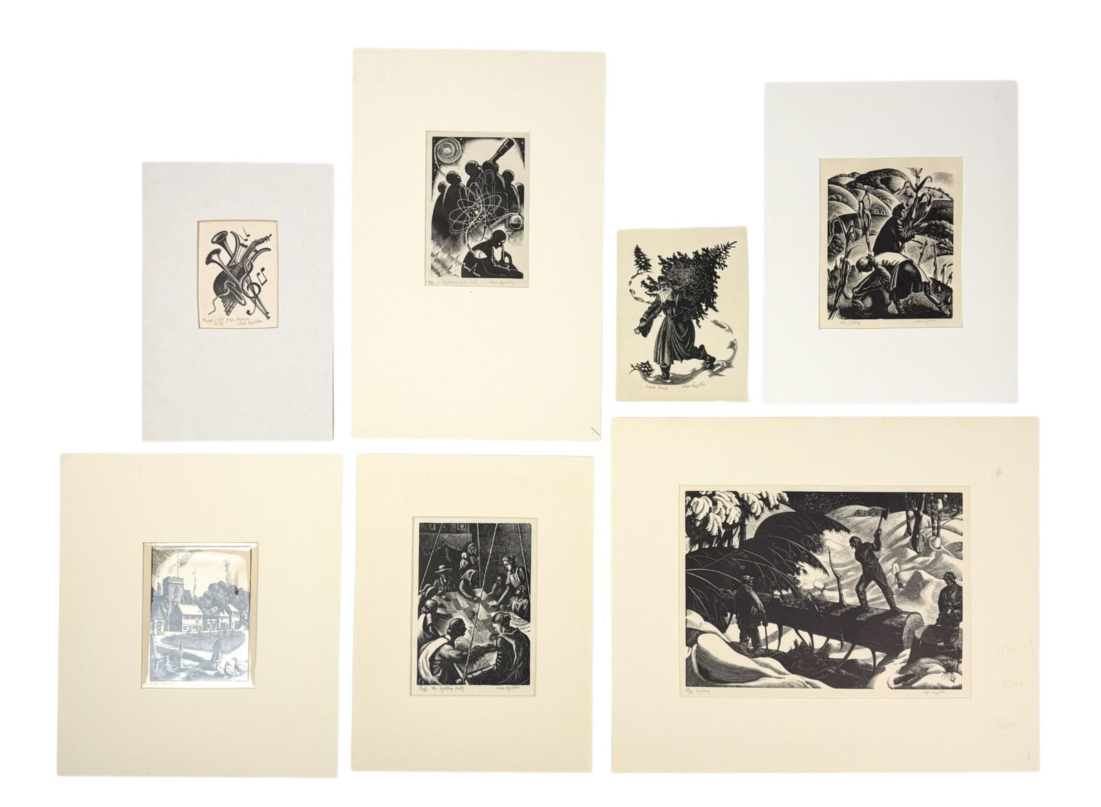 7 Claire Leighton Engravings. (1 of 12)