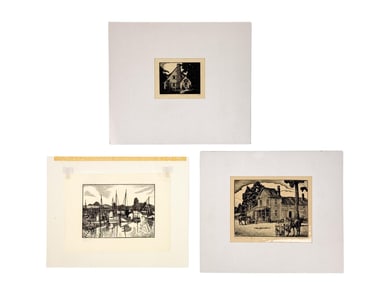 3 Lankes Woodcuts.