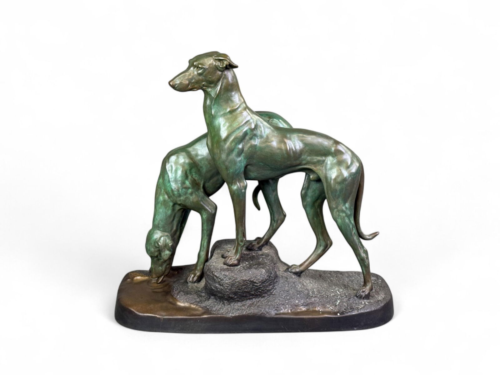 After Clovis Edmond Masson, Hounds, Bronze. (1 of 4)