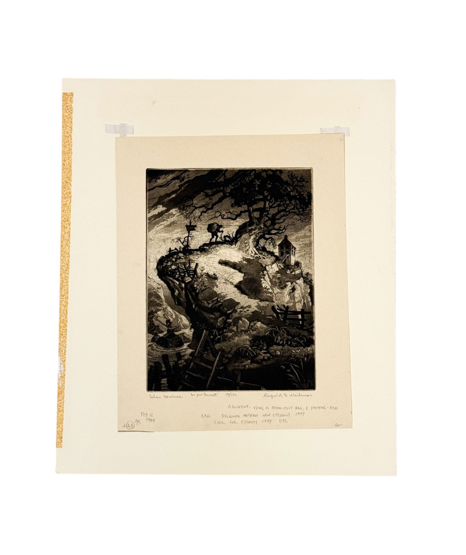 Weidenaar, "Silas Marner," 1944, Aquatint. (1 of 2)