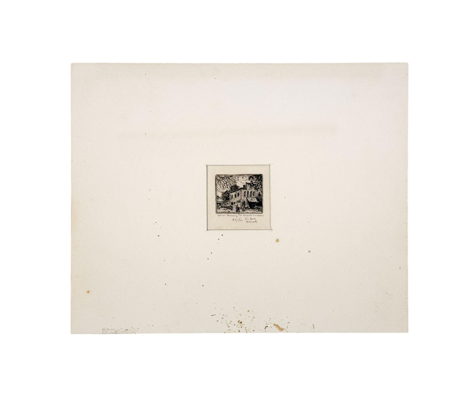 Weidenaar, "Corner Brewery," 1941, Etching. (1 of 3)