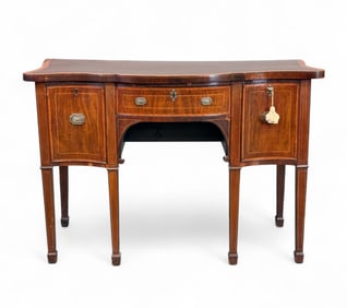 English mahogany sideboard.