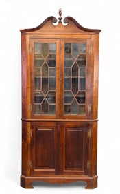 American Federal walnut corner cabinet.