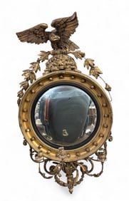 Federal Convex Girandole Mirror with eagle
