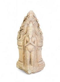 Sandstone relief with an Ascetic, 10th-13th c.