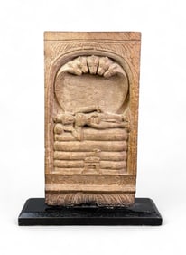 Reclining Buddha wood panel.