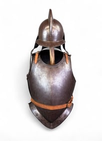 Early Modern English cuirass and burgonet.