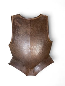 Early Modern Spanish etched parade breastplate.