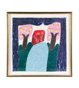 Carol Summers, "Tomb of the Prophet," woodcut.