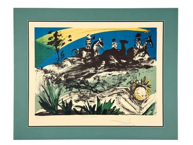 Dali, "Warrior's Dream," 1973, Lithograph.