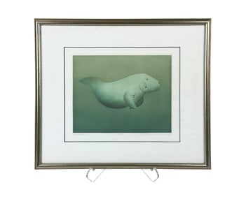 Van Hoesen, "Manatee," 1988, Etching/Aquatint.