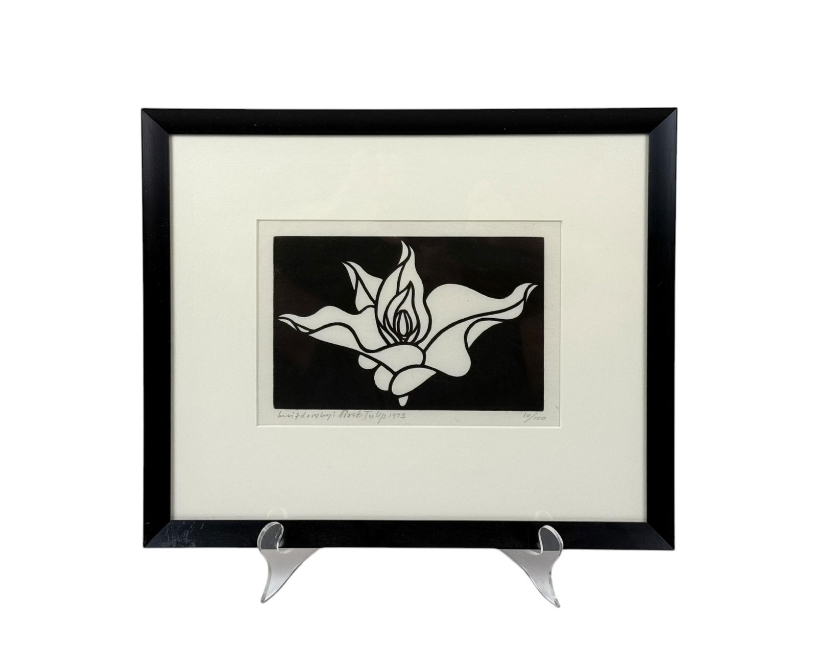 Hnizdovsky, "First Tulip," 1973, Woodcut. (1 of 5)