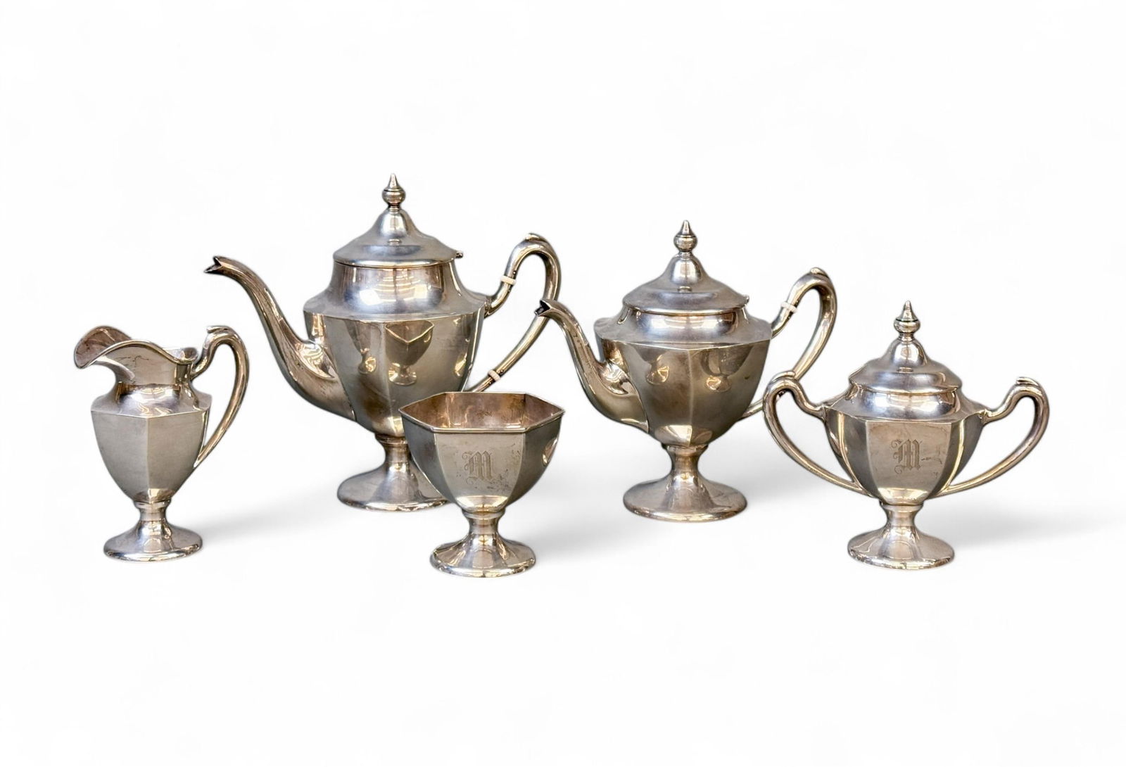Woodward & Lothrop sterling tea and coffee set. (1 of 7)