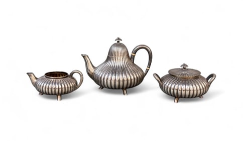 W.B. Durgin Co. sterling 3 piece coffee set.