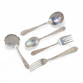 14 Stieff "Corsage" sterling flatware.