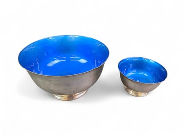 2 Towle enameled bowls.
