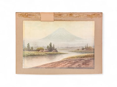 Y. Matsumoto, Watercolor of Mount Fuji, 20th c.