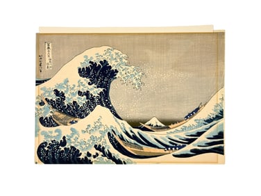 Hokusai, "The Great Wave," Woodblock.